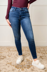 Hazel Blues® |  Skylar Mid Rise Thermal Vintage Skinny Jean