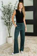 Hazel Blues® |  Slow Mornings High Waisted Sweats in Jungle Green