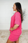 Hazel Blues® |  Slow Sunday Ribbed Knit Set in Hot Pink