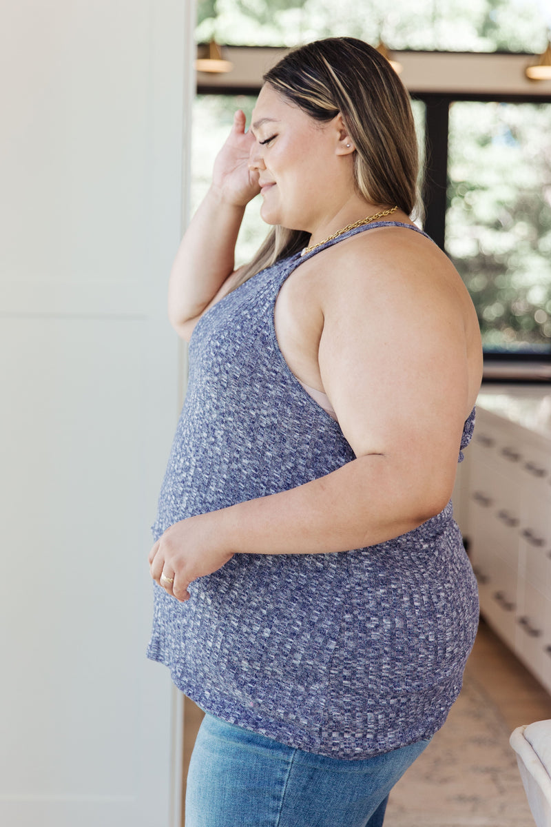 Hazel Blues® |  Small Talk Ribbed Halter Top