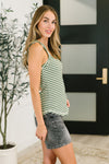 Hazel Blues® |  Snaccident Waiting to Happen Scooped Neck Tank in Green