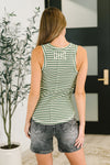 Hazel Blues® |  Snaccident Waiting to Happen Scooped Neck Tank in Green