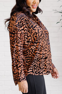 Hazel Blues® |  So Fierce Animal Print Blouse