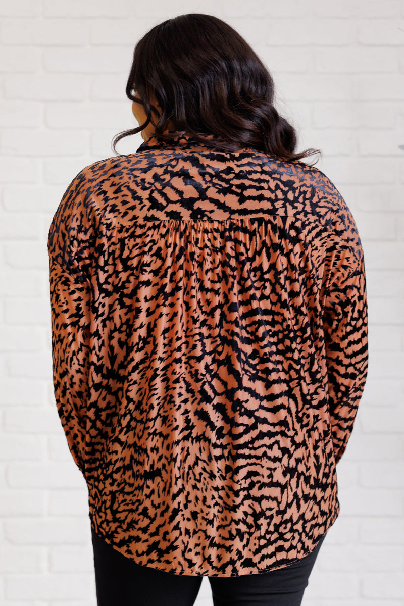 Hazel Blues® |  So Fierce Animal Print Blouse