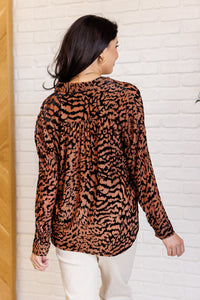 Hazel Blues® |  So Fierce Animal Print Blouse