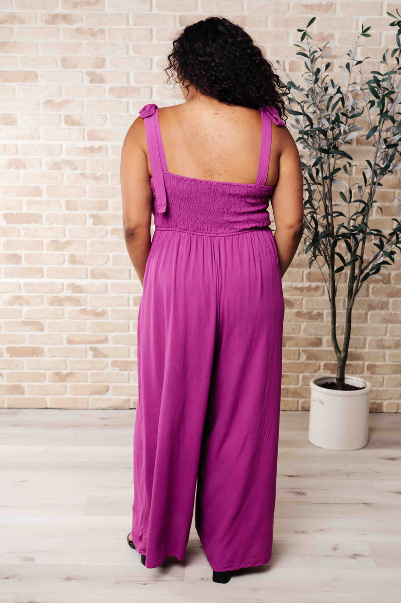 Hazel Blues® |  Social Graces Wide Leg Jumpsuit