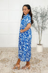 Hazel Blues® |  Soft Sonata V-Neck Dress in Blue