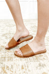 Hazel Blues® |  Sole Mate Slip on Sandals in Tan