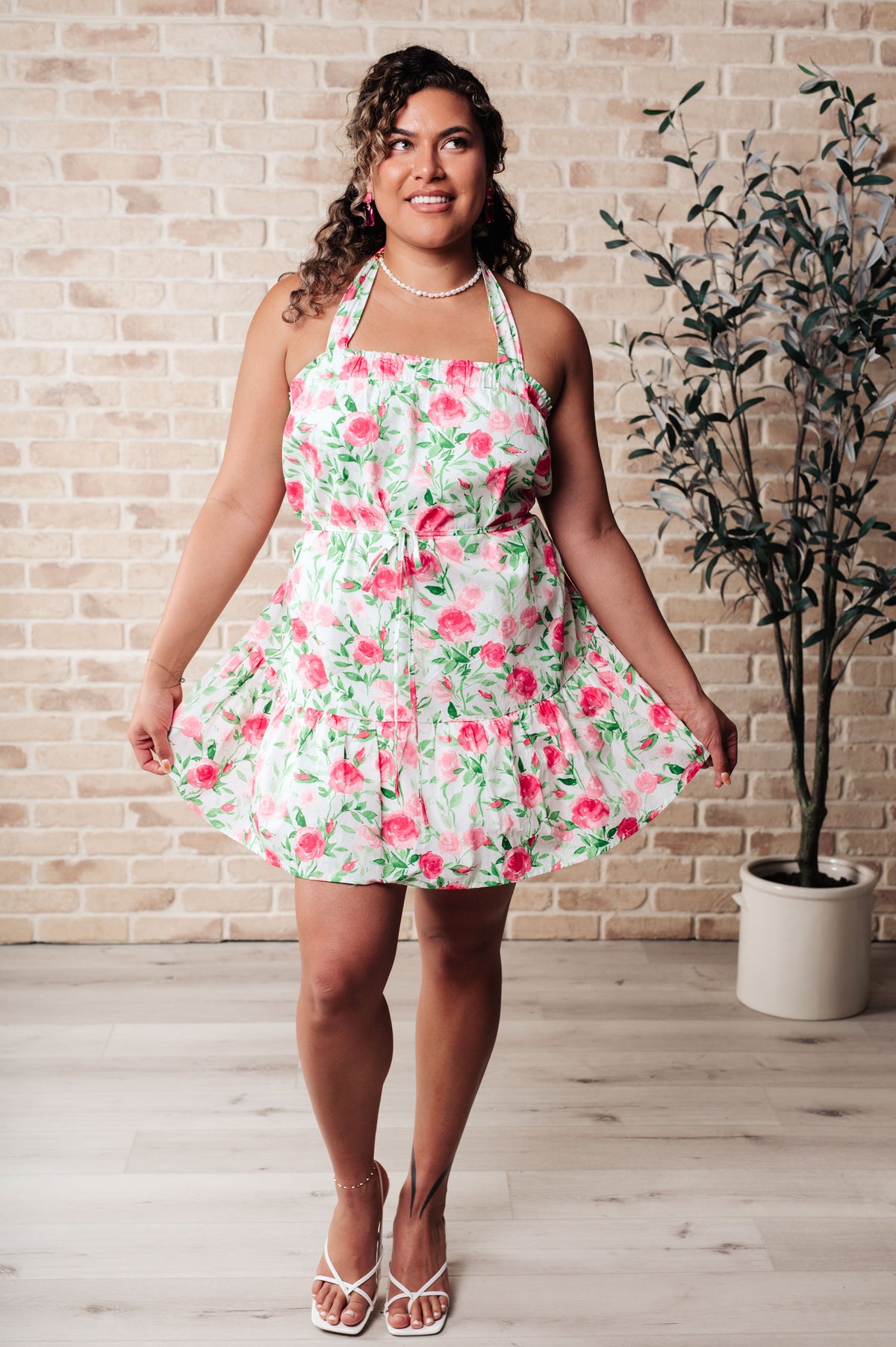 Hazel Blues® |  Soul Tied Floral Dress in Pink