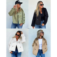 PREORDER: Rossi Crop Trench Coat in Four Colors