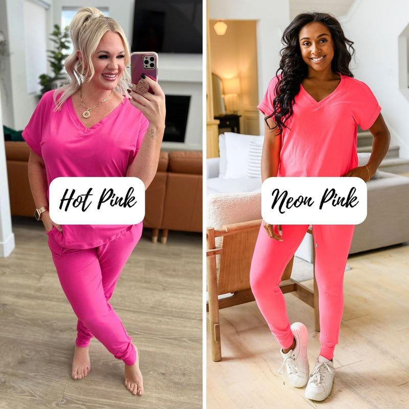 Hazel Blues® |  PREORDER: Krisie V-Neck Lounge Set in Six Colors