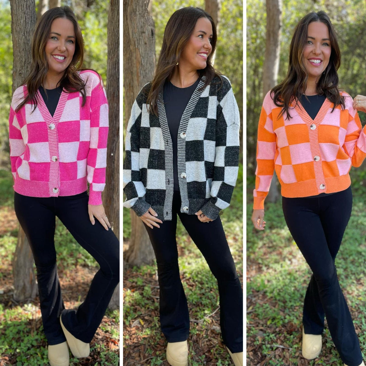 PREORDER: All My Life Checkered Cardigan in Three Colors