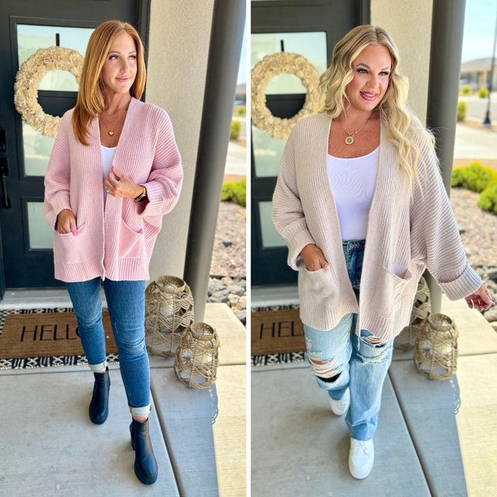 Hazel Blues® |  Azalea Oversized Cardigan in Two Colors