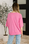 Hazel Blues® |  Stay On Top Relaxed Tee in Candy Pink
