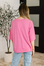 Hazel Blues® |  Stay On Top Relaxed Tee in Candy Pink