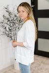 Hazel Blues® |  Stay On Top Relaxed Tee in Off White
