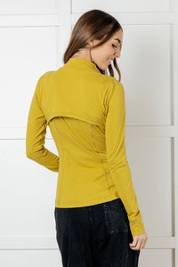 Hazel Blues® |  Staying Swift Activewear Jacket in Yellow Pear