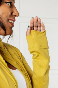 Hazel Blues® |  Staying Swift Activewear Jacket in Yellow Pear