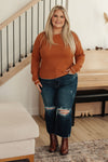 Hazel Blues® |  Stitch In Time Waffle Knit Top