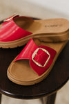 Hazel Blues® |  Strawberry Slip on Slide in Delight Red