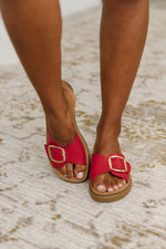 Hazel Blues® |  Strawberry Slip on Slide in Delight Red