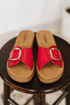 Hazel Blues® |  Strawberry Slip on Slide in Delight Red