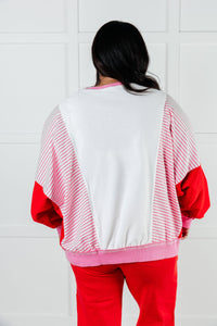 Hazel Blues® |  Stripes on My Sleeves Color Block Pullover