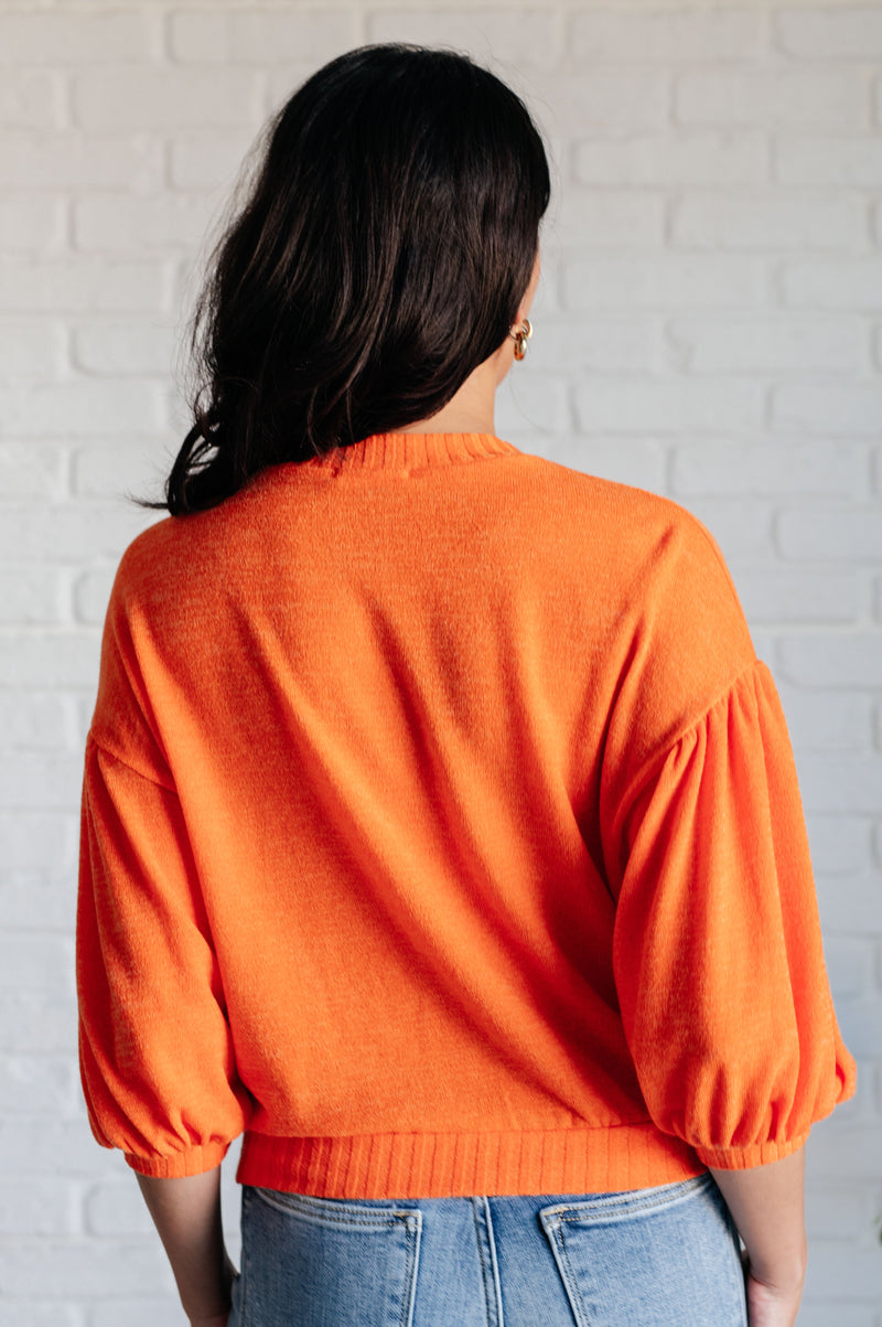 Hazel Blues® |  Subway Station Sweater in Orange