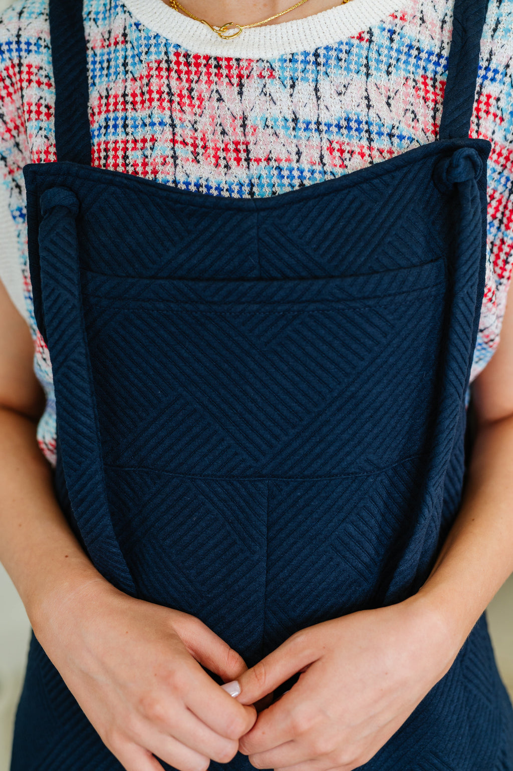 Hazel Blues® |  Suit Yourself Adjustable Strap Jumpsuit in Navy