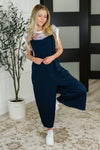 Hazel Blues® |  Suit Yourself Adjustable Strap Jumpsuit in Navy