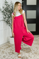 Hazel Blues® |  Suit Yourself Adjustable Strap Jumpsuit in Pink