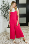 Hazel Blues® |  Suit Yourself Adjustable Strap Jumpsuit in Pink