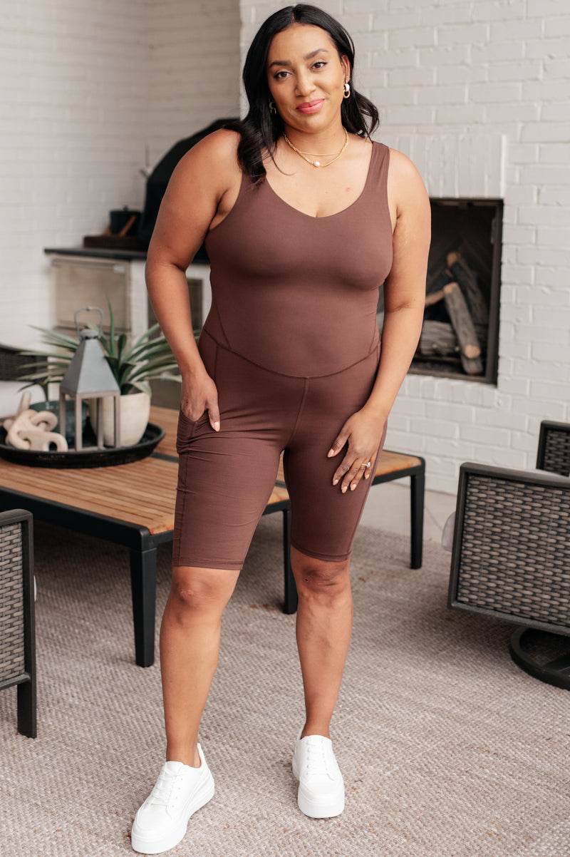 Hazel Blues® |  Sun Salutations Body Suit in Java