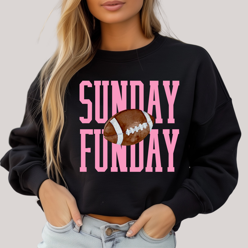 Hazel Blues® |  Sunday Funday Gameday in Black Sweatshirt
