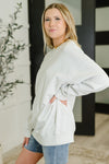 Hazel Blues® |  Sunday Snug Relaxed Pullover in Bone