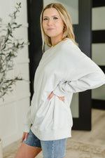 Hazel Blues® |  Sunday Snug Relaxed Pullover in Bone