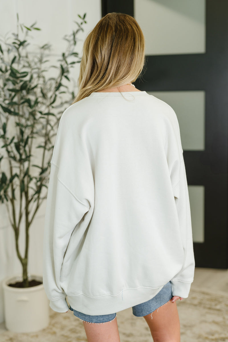 Hazel Blues® |  Sunday Snug Relaxed Pullover in Bone