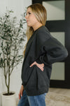 Hazel Blues® |  Sunday Snug Relaxed Pullover in Charcoal