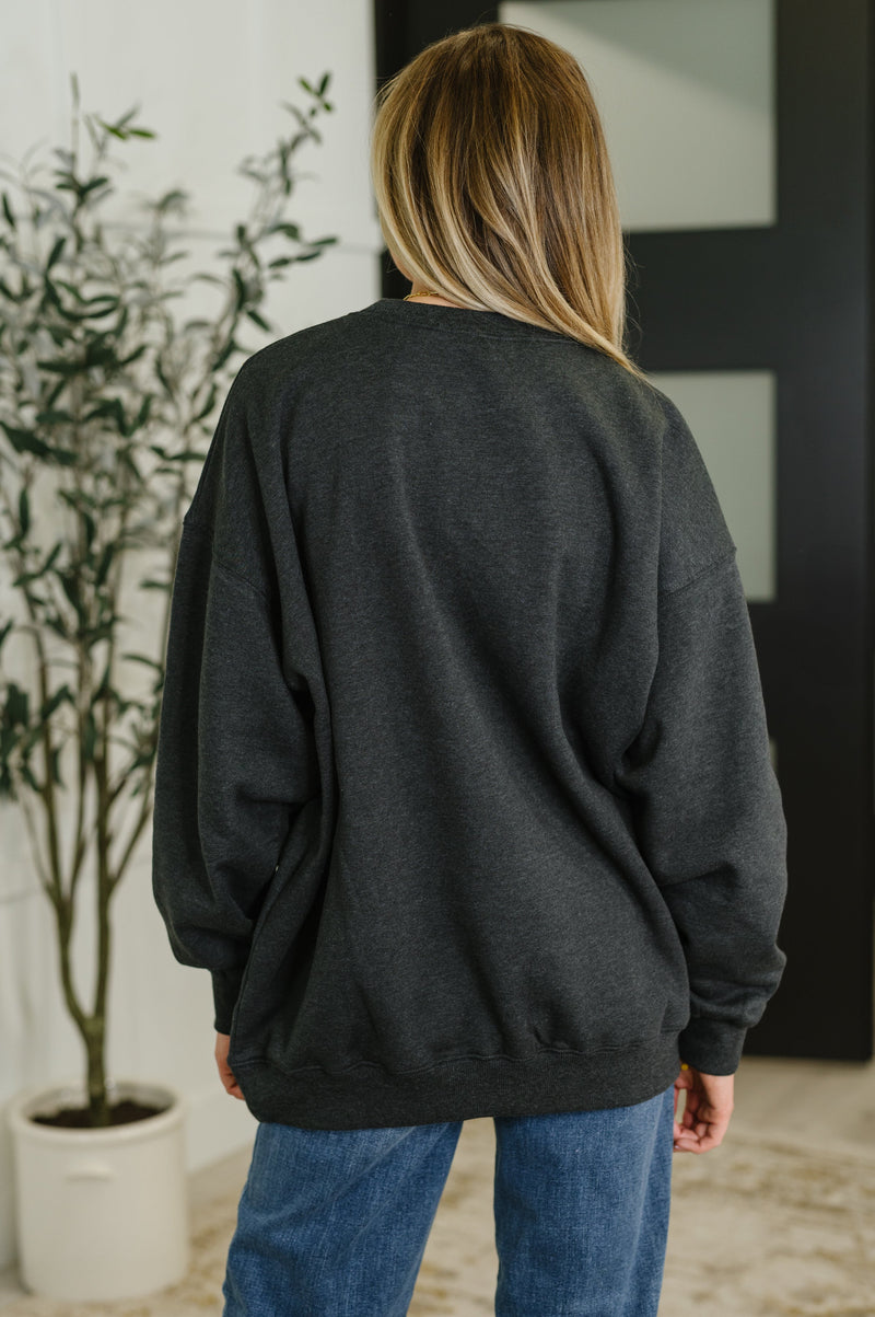 Hazel Blues® |  Sunday Snug Relaxed Pullover in Charcoal
