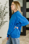 Hazel Blues® |  Sunday Snug Relaxed Pullover in Ocean Blue