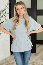 Hazel Blues® |  Sunday's Bestie Mineral Wash Top in Light Grey