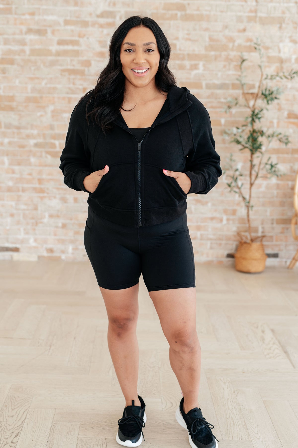 Hazel Blues® |  Getting Active Biker Shorts in Black