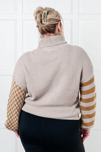 Hazel Blues® |  Super Seasonal Patchwork Waffle Knit Sweater