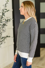 Hazel Blues® |  Super Secret Chevron Sweater