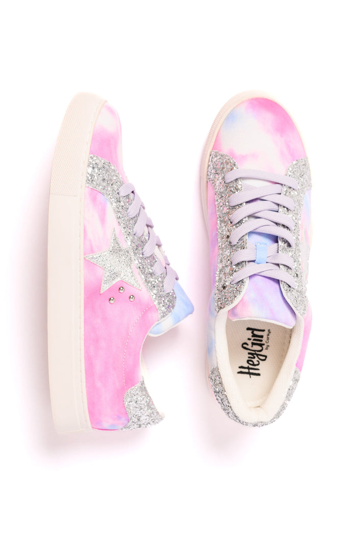 Hazel Blues® |  Supernova Sneakers in Pastel Tie Dye