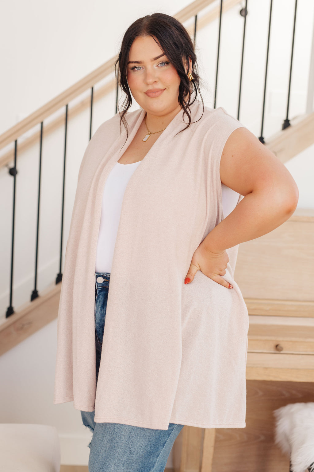 Hazel Blues® |  Surely a Win Sleeveless Cardigan
