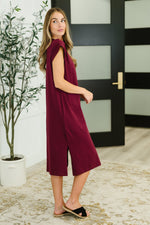 Hazel Blues® |  Sweet Like That Casual Dress in Cabernet