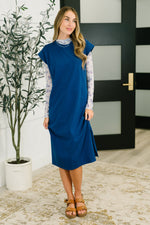 Hazel Blues® |  Sweet Like That Casual Dress in Light Navy