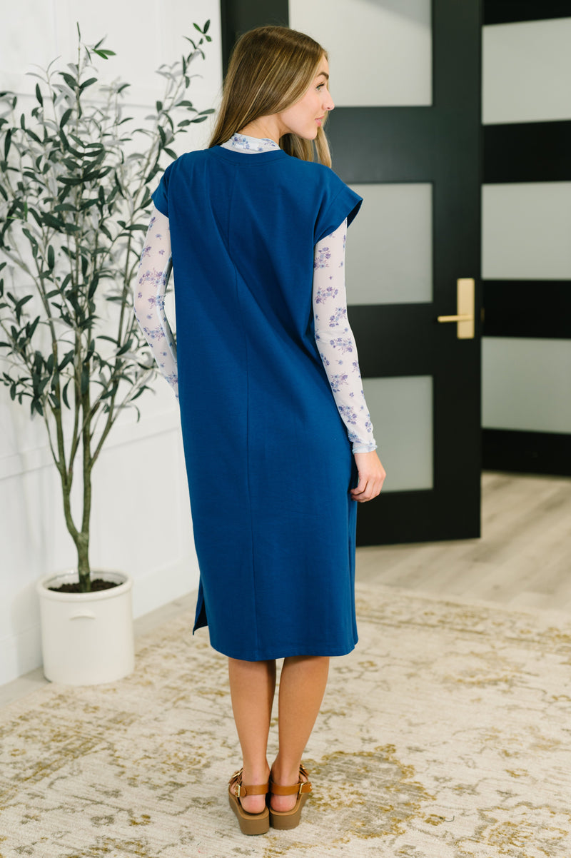 Hazel Blues® |  Sweet Like That Casual Dress in Light Navy