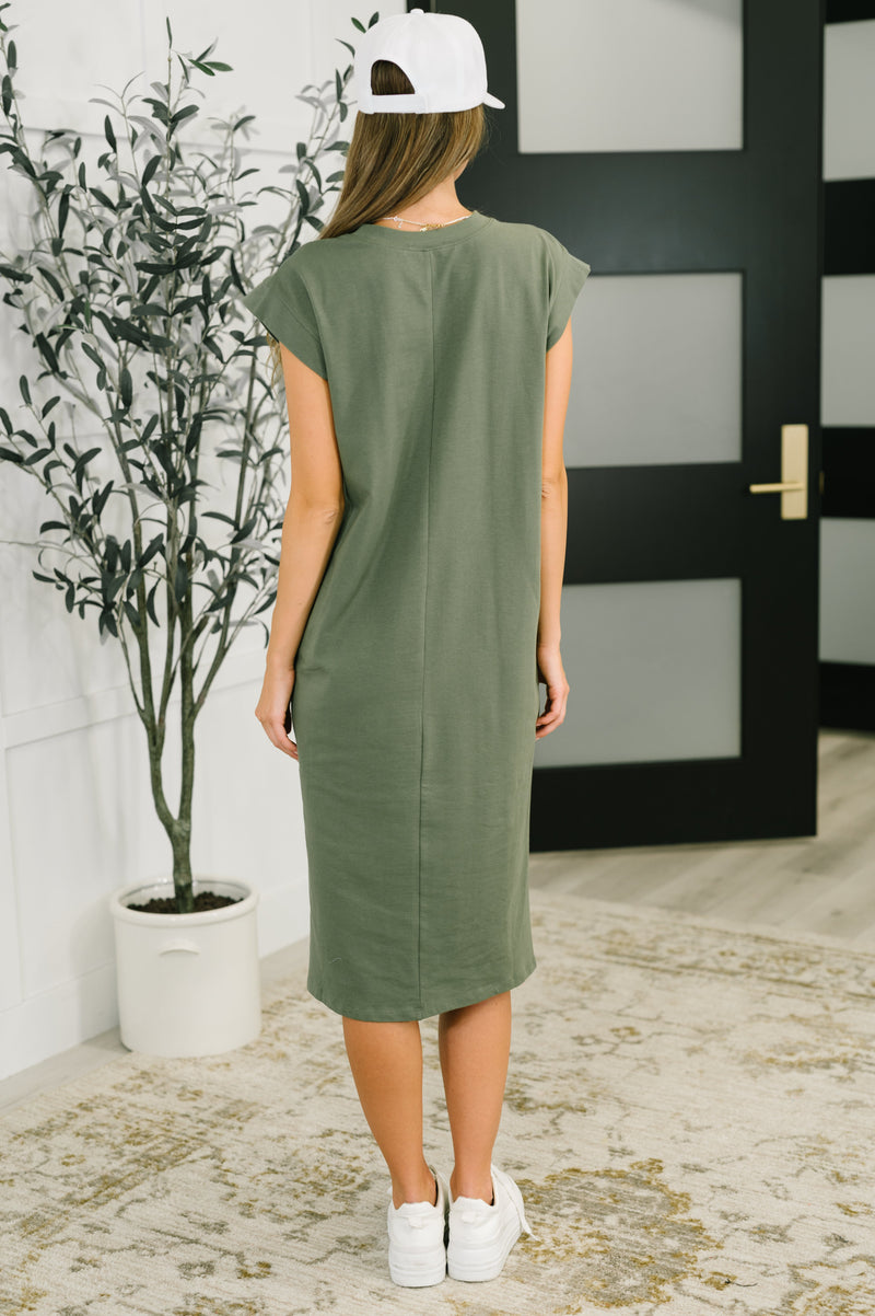 Hazel Blues® |  Sweet Like That Casual Dress in Light Olive